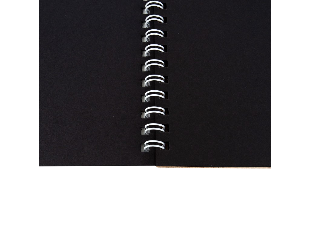 Скетчбук на пружине "Я-Художник!", 80 г/м2, А5, 22 л, бумага чёрная, обечайка